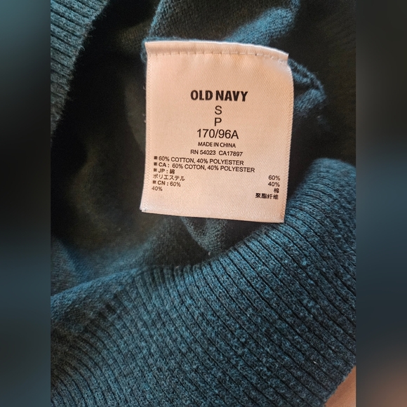 Old Navy Mens Green V-Neck Long Sleeve Sweater Size Small - Picture 5 of 12